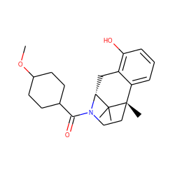 COC1CCC(C(=O)N2CC[C@@]3(C)c4cccc(O)c4C[C@@H]2C3(C)C)CC1 ZINC000201106732