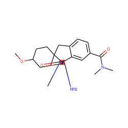 COC1CCC2(CC1)Cc1ccc(C(=O)N(C)C)cc1[C@]21N=C(N)N(C)C1=O ZINC000201240663