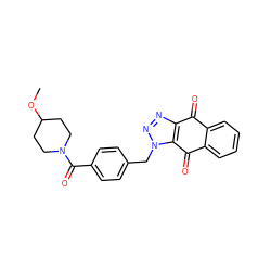 COC1CCN(C(=O)c2ccc(Cn3nnc4c3C(=O)c3ccccc3C4=O)cc2)CC1 ZINC000473152441