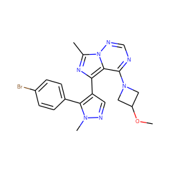 COC1CN(c2ncnn3c(C)nc(-c4cnn(C)c4-c4ccc(Br)cc4)c23)C1 ZINC000169697350