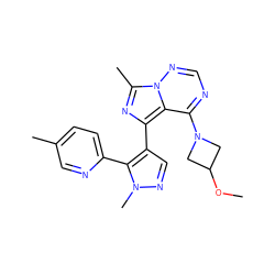 COC1CN(c2ncnn3c(C)nc(-c4cnn(C)c4-c4ccc(C)cn4)c23)C1 ZINC000169697349