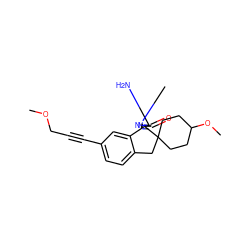 COCC#Cc1ccc2c(c1)[C@]1(N=C(N)N(C)C1=O)C1(CCC(OC)CC1)C2 ZINC000141957508