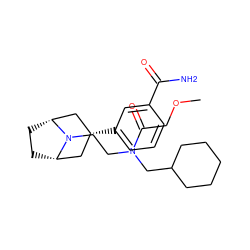 COCC(=O)N(CCN1[C@H]2CC[C@@H]1C[C@H](c1cccc(C(N)=O)c1)C2)CC1CCCCC1 ZINC000117304988