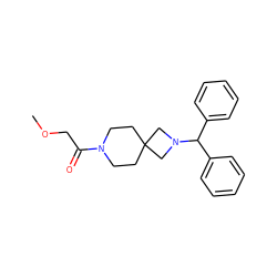 COCC(=O)N1CCC2(CC1)CN(C(c1ccccc1)c1ccccc1)C2 ZINC000003956242