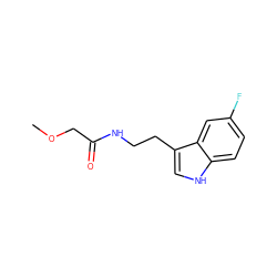 COCC(=O)NCCc1c[nH]c2ccc(F)cc12 ZINC000116822852