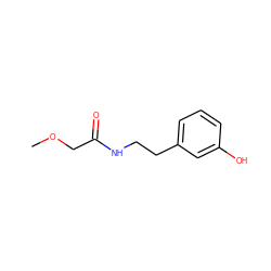 COCC(=O)NCCc1cccc(O)c1 ZINC000068267114