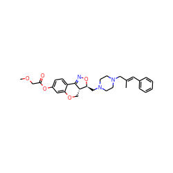 COCC(=O)Oc1ccc2c(c1)OC[C@@H]1C2=NO[C@H]1CN1CCN(C/C(C)=C/c2ccccc2)CC1 ZINC000022933299