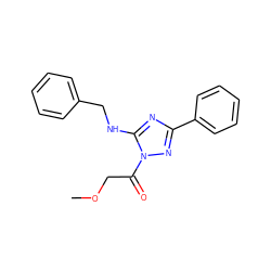 COCC(=O)n1nc(-c2ccccc2)nc1NCc1ccccc1 ZINC000000621517