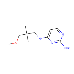 COCC(C)(C)CNc1ccnc(N)n1 ZINC000389642819