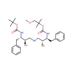 COCC(C)(C)OC(=O)N[C@@H](Cc1ccccc1)[C@H](O)CNC[C@@H](O)[C@H](Cc1ccccc1)NC(=O)OC(C)(C)C ZINC000027523977