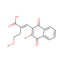 COCC/C(=C\C1=C(Br)C(=O)c2ccccc2C1=O)C(=O)O ZINC000045258133