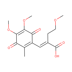 COCC/C(=C\C1=C(C)C(=O)C(OC)=C(OC)C1=O)C(=O)O ZINC000049709892