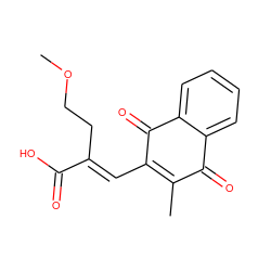 COCC/C(=C\C1=C(C)C(=O)c2ccccc2C1=O)C(=O)O ZINC000045261817