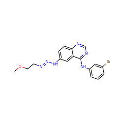 COCC/N=N/Nc1ccc2ncnc(Nc3cccc(Br)c3)c2c1 ZINC000013527497