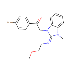 COCC/N=c1/n(C)c2ccccc2n1CC(=O)c1ccc(Br)cc1 ZINC000029127676