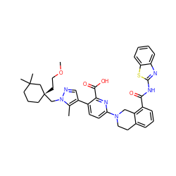 COCC[C@@]1(Cn2ncc(-c3ccc(N4CCc5cccc(C(=O)Nc6nc7ccccc7s6)c5C4)nc3C(=O)O)c2C)CCCC(C)(C)C1 ZINC000223825695