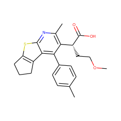 COCC[C@@H](C(=O)O)c1c(C)nc2sc3c(c2c1-c1ccc(C)cc1)CCC3 ZINC000113125608