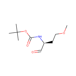 COCC[C@@H](C=O)NC(=O)OC(C)(C)C ZINC000013588594