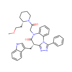 COCC[C@@H]1CCCCN1C(=O)CN1C(=O)[C@@H](Cc2c[nH]c3ccccc23)c2nnc(-c3ccccc3)n2-c2ccccc21 ZINC000084634558