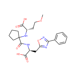 COCC[C@H](NC1(C(=O)N[C@@H](Cc2nc(-c3ccccc3)no2)C(=O)O)CCCC1)C(=O)O ZINC000071340309