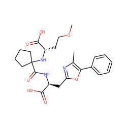 COCC[C@H](NC1(C(=O)N[C@@H](Cc2nc(C)c(-c3ccccc3)o2)C(=O)O)CCCC1)C(=O)O ZINC000071410836