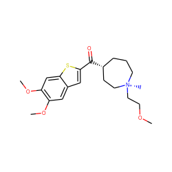 COCC[N@+]1(C)CCC[C@@H](C(=O)c2cc3cc(OC)c(OC)cc3s2)CC1 ZINC000253681443