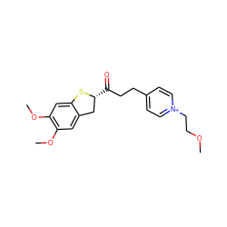 COCC[n+]1ccc(CCC(=O)[C@@H]2Cc3cc(OC)c(OC)cc3S2)cc1 ZINC000028460670