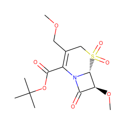 COCC1=C(C(=O)OC(C)(C)C)N2C(=O)[C@H](OC)[C@H]2S(=O)(=O)C1 ZINC000026569301