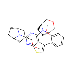 COCC1C[C@@H]2CC[C@H](C1)N2c1nc(N2[C@H]3CC[C@H]2COC3)c2c(-c3ccccc3OC)csc2n1 ZINC000653749336