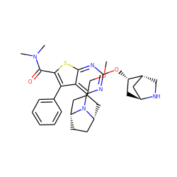 COCC1C[C@@H]2CC[C@H](C1)N2c1nc(O[C@H]2C[C@H]3C[C@H]2CN3)nc2sc(C(=O)N(C)C)c(-c3ccccc3)c12 ZINC000653668906