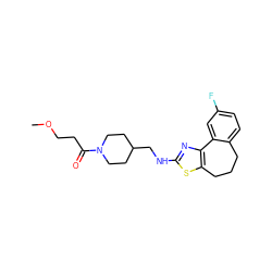 COCCC(=O)N1CCC(CNc2nc3c(s2)CCCc2ccc(F)cc2-3)CC1 ZINC000026498557