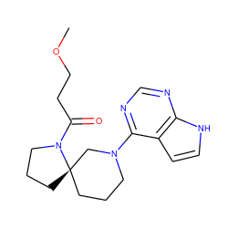 COCCC(=O)N1CCC[C@@]12CCCN(c1ncnc3[nH]ccc13)C2 ZINC000143753897