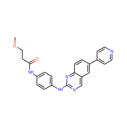 COCCC(=O)Nc1ccc(Nc2ncc3cc(-c4ccncc4)ccc3n2)cc1 ZINC000095587965