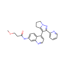 COCCC(=O)Nc1ccc2c(-c3c(-c4ccccn4)nn4c3CCC4)ccnc2c1 ZINC000045253935