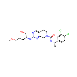 COCCC[C@@H](CO)Nc1ncc2c(n1)CN(C(=O)N[C@H](C)c1ccc(Cl)c(Cl)c1)CC2 ZINC001772605553