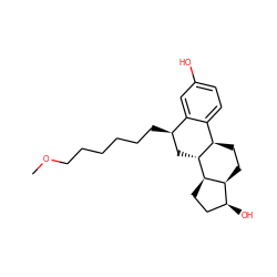 COCCCCCC[C@@H]1C[C@@H]2[C@H](CC[C@H]3[C@@H](O)CC[C@@H]23)c2ccc(O)cc21 ZINC000114564106