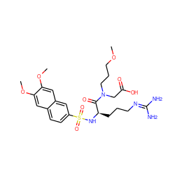 COCCCN(CC(=O)O)C(=O)[C@@H](CCCN=C(N)N)NS(=O)(=O)c1ccc2cc(OC)c(OC)cc2c1 ZINC000028756504