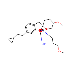 COCCCN1C(=O)[C@]2(N=C1N)c1cc(CCC3CC3)ccc1CC21CCC(OC)CC1 ZINC000140937315