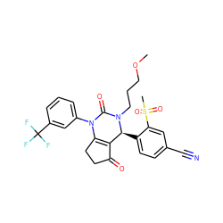 COCCCN1C(=O)N(c2cccc(C(F)(F)F)c2)C2=C(C(=O)CC2)[C@@H]1c1ccc(C#N)cc1S(C)(=O)=O ZINC001772635910