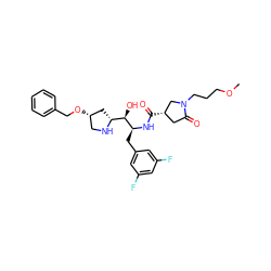 COCCCN1C[C@@H](C(=O)N[C@@H](Cc2cc(F)cc(F)c2)[C@H](O)[C@H]2C[C@@H](OCc3ccccc3)CN2)CC1=O ZINC000029129764