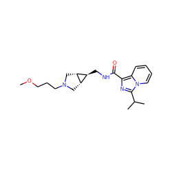 COCCCN1C[C@H]2[C@H](CNC(=O)c3nc(C(C)C)n4ccccc34)[C@H]2C1 ZINC000653780392