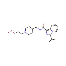 COCCCN1CCC(CNC(=O)c2nc(C(C)C)n3ccccc23)CC1 ZINC000653801370