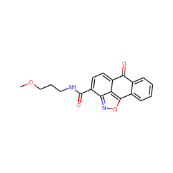 COCCCNC(=O)c1ccc2c3c(onc13)-c1ccccc1C2=O ZINC000005157119