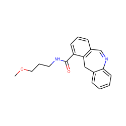 COCCCNC(=O)c1cccc2c1Cc1ccccc1N=C2 ZINC000064549103