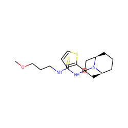 COCCCNC(=S)NC1C[C@@H]2CCC[C@H](C1)N2Cc1cccs1 ZINC000008577848