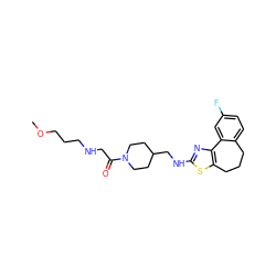 COCCCNCC(=O)N1CCC(CNc2nc3c(s2)CCCc2ccc(F)cc2-3)CC1 ZINC000026498164