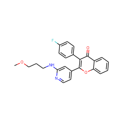 COCCCNc1cc(-c2oc3ccccc3c(=O)c2-c2ccc(F)cc2)ccn1 ZINC000084724931