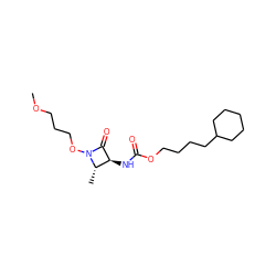 COCCCON1C(=O)[C@@H](NC(=O)OCCCCC2CCCCC2)[C@@H]1C ZINC001772610690