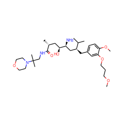 COCCCOc1cc(C[C@@H](C[C@H](N)[C@@H](O)C[C@@H](C)C(=O)NCC(C)(C)N2CCOCC2)C(C)C)ccc1OC ZINC000014967561