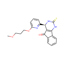 COCCCOc1cccc([C@H]2NC(=S)NC3=C2C(=O)c2ccccc23)n1 ZINC000299823938